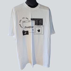 Poshmark 2XL Poshfest 2020 White Short Sleeve Casual Graphic T-shirt Gildan Tee